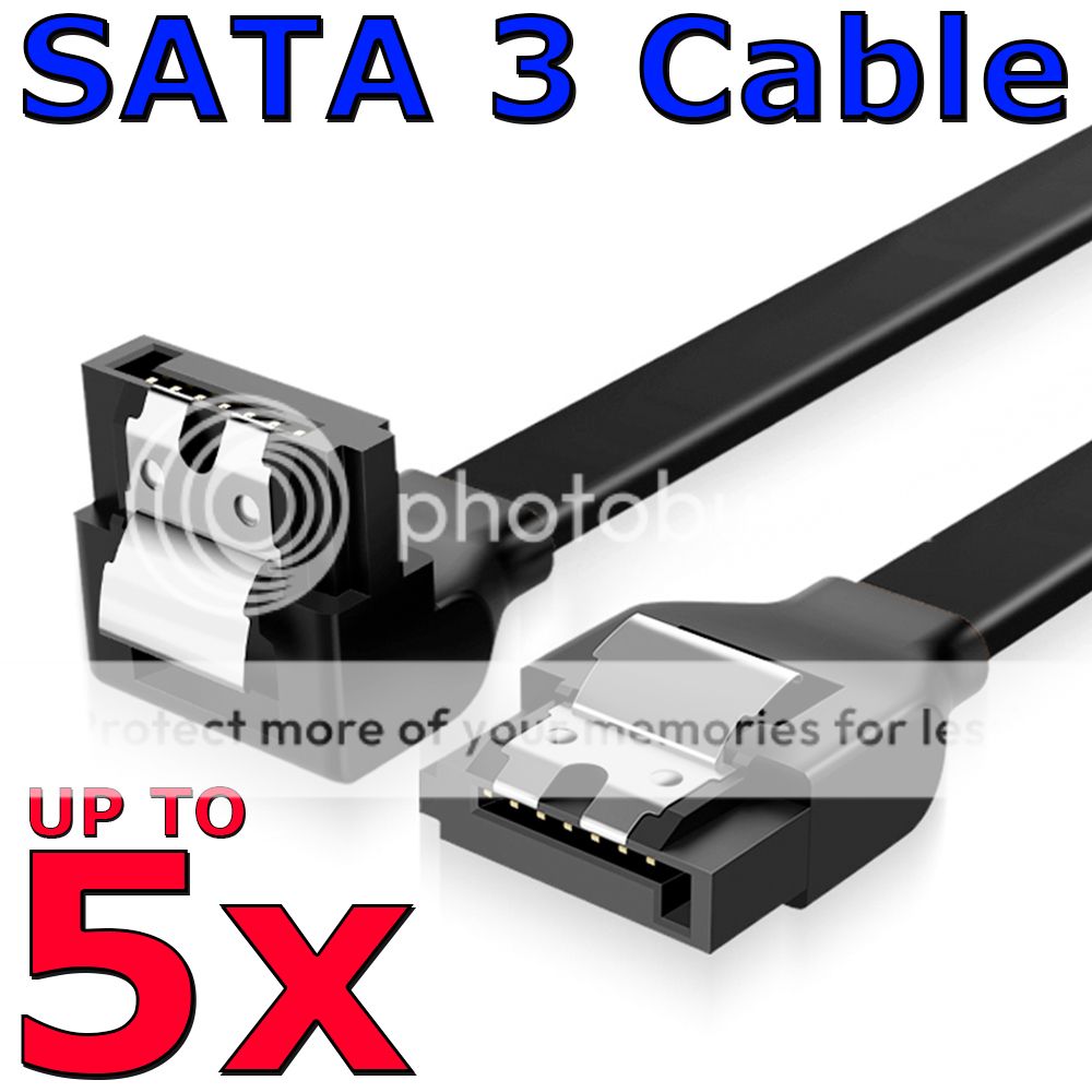SATA 3 III 3.0 Data Cable Adapter 6Gbps for HDD SSD with Angle and Lead